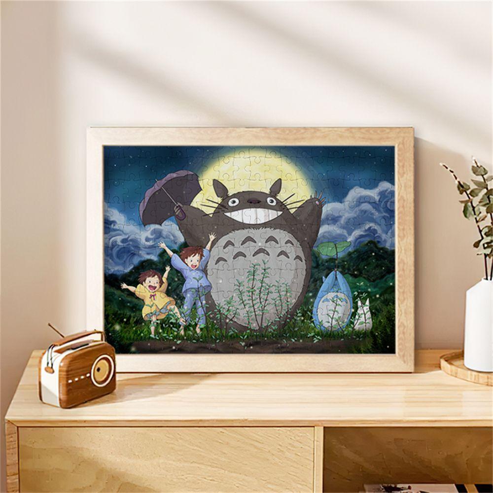 Деревянная головоломка Studio Ghibli Тоторо, милый орнамент и деревянная пазл-головоломка Тоторо с рамкой, DIY декор для стола