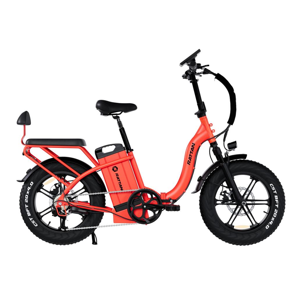 RATTAN LF Ultra Convenient Cycling Electric Bicycle 1000W Motor 48V40AH Battery 200KM Range All-Terrain Electric Bike 20 Inch Fat Tires E-Bike