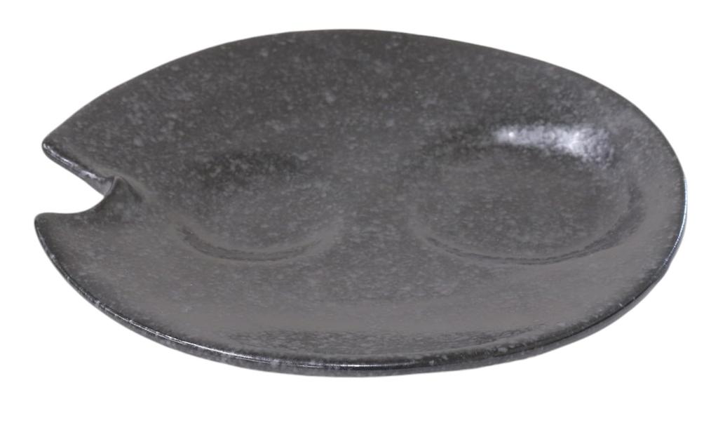 Set of 10 Welcome Plates for Cold Sake x 15 x Japanese Tableware for and Izakayas Silver-Black [15.5 2cm] Restaurants, Inns,