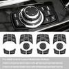 Black ABS Car Central Media Button Repalce Trim For BMW 1 3 5 7 F20 F30 F10 F01