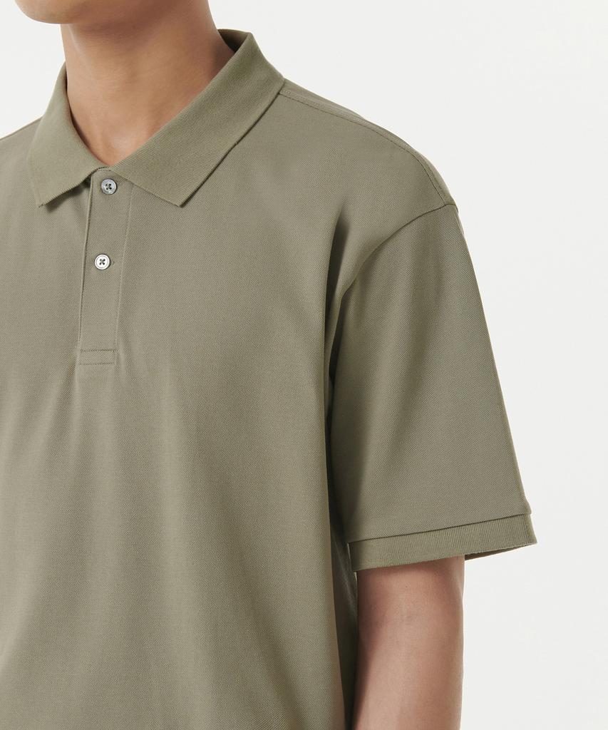 MUSINSA STANDARD [Cooltandard] Relaxed Fit Pique Polo Shirt [Sage]