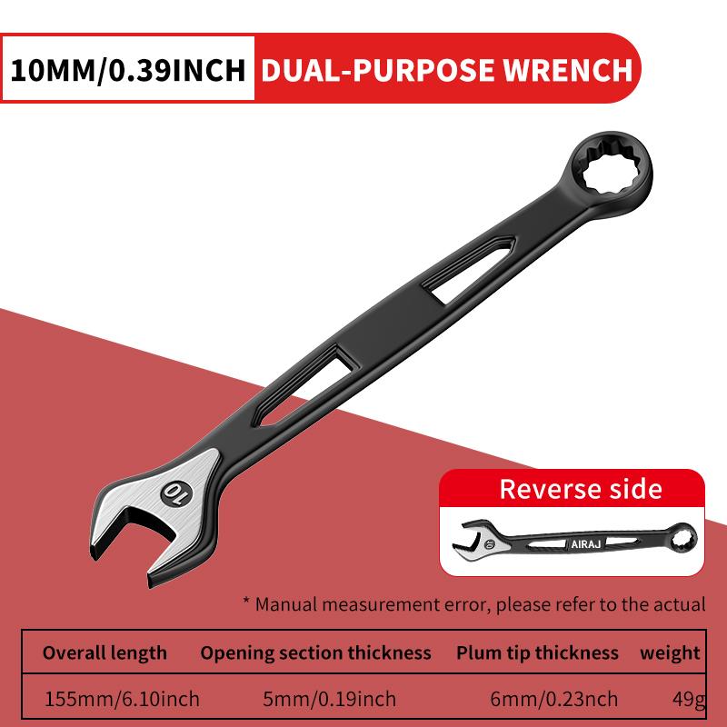 Dual-Ended Wrench, Ratchet Wrench, Industrial Grade, Hardware Tool, Auto Repair Universal Wrench