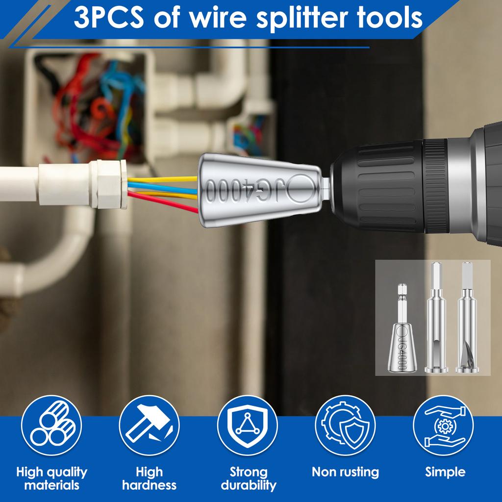 Инструмент для скручивания проводов, автоматический инструмент для зачистки проводов, скручиватель проводов, 3- и 5-контактный соединитель для скручивания кабелей, шестигранный хвостовик 6 мм, дрель-привод