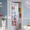 12/24 Grids Wall-Mounted Sundries Shoe Organiser Fabric Closet Bag Storage Rack Mesh Pocket Clear Hanging Over The Door Box