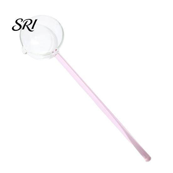 Ergonomic Glass Spoon Handmade Long Handle for Cooking Heat-Resistant Kitchen Utensil Adaptable Tool Stirring Serving Scooping Unique Gift Home Chefs