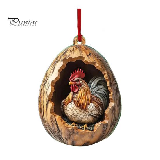 Рождественский орнамент в виде животного, 2D акриловый кулон, украшение в виде лесного животного, деревенский овальный дизайн, сезонный декор для рождественской елки, сувениры на память о дикой природе