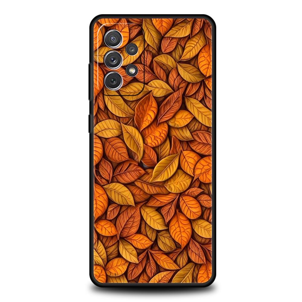 Мультяшный чехол-листок для Samsung Galaxy A55 A35 A15 A14 A13 A25 A54 A51 A71 A72 A73 A32 A52 A41 5G Мягкий ТПУ чехол Fundas Сумки