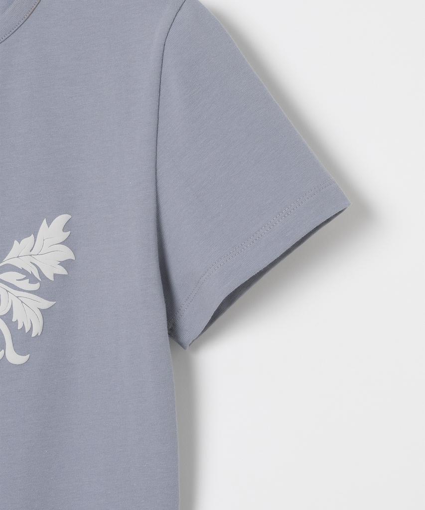 MILLO WOMEN Motif Short Sleeve T-Shirt [Ash Blue]
