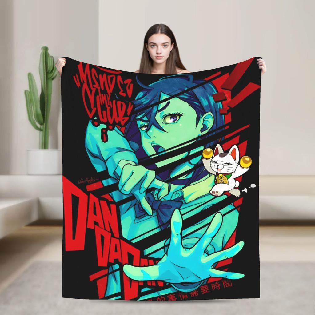 Плюшевое одеяло-плед Turbo Granny Dandadan Аниме Уличный тренд для гостиной, путешествий на самолете, фланелевое покрывало на кровать