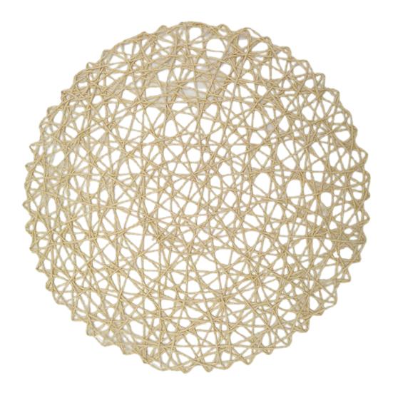 Table Mat Environmentally Friendly for Home Round Non-Slip Heat Insulation Round Coaster Stylish Anti-slip Tight Woven CLE