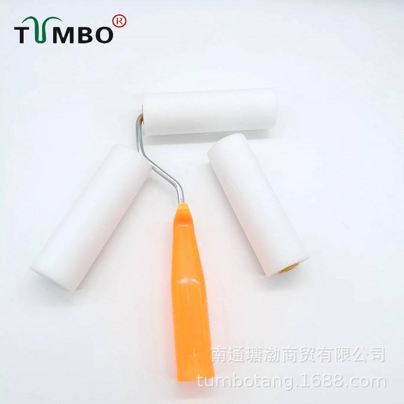 4-Inch Flat Head Water-Based Sponge Roller Brush for Touch-Up Painting and Wall Repairs