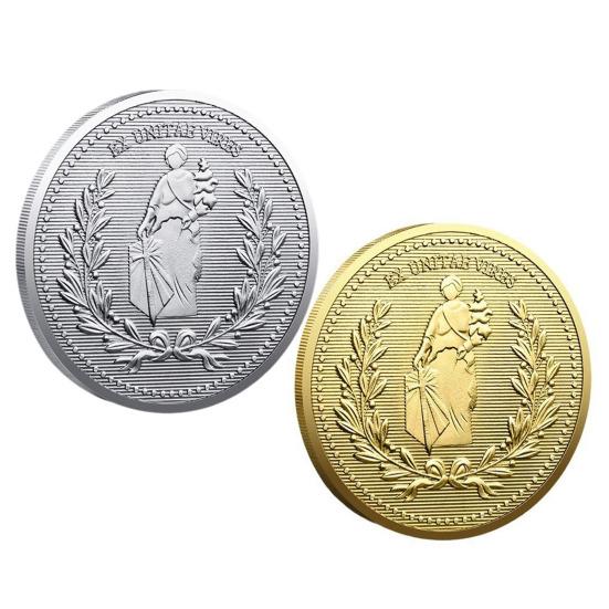 Монета льва Yousheng, жетон на удачу, двусторонняя монета с гравировкой богини-льва, металлический коллекционный реквизит для фильмов, монета для коллекционеров и любителей кино