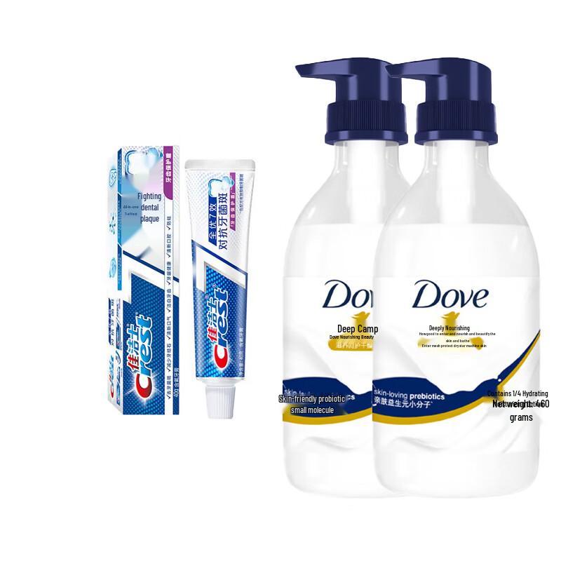 Crest Набор: Зубная паста Pro-Health и Гель для душа Dove