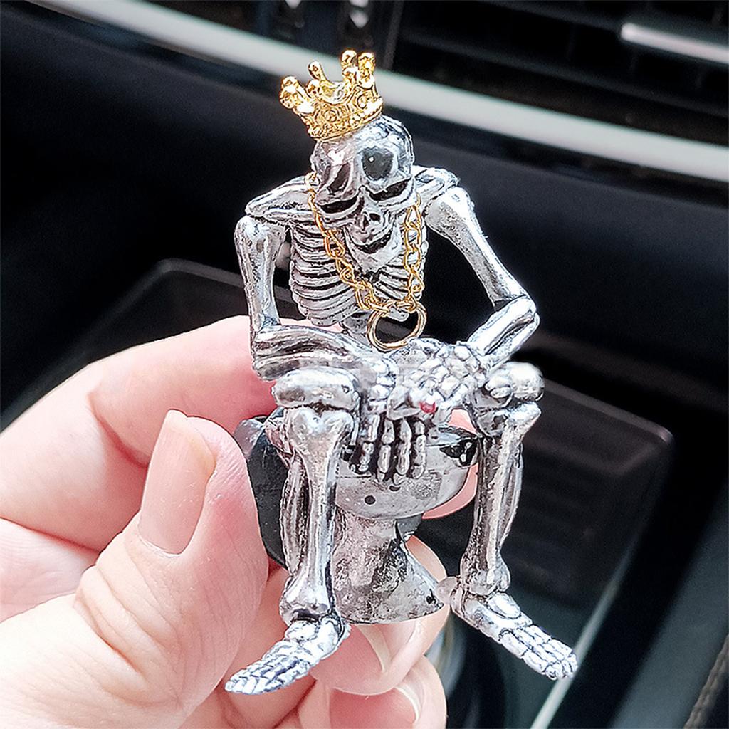 Освежитель воздуха в автомобильном дефлекторе с черепом в форме орнамента Диффузор эфирных масел Свежий воздух в дефлекторе Ароматерапия Автомобильные аксессуары