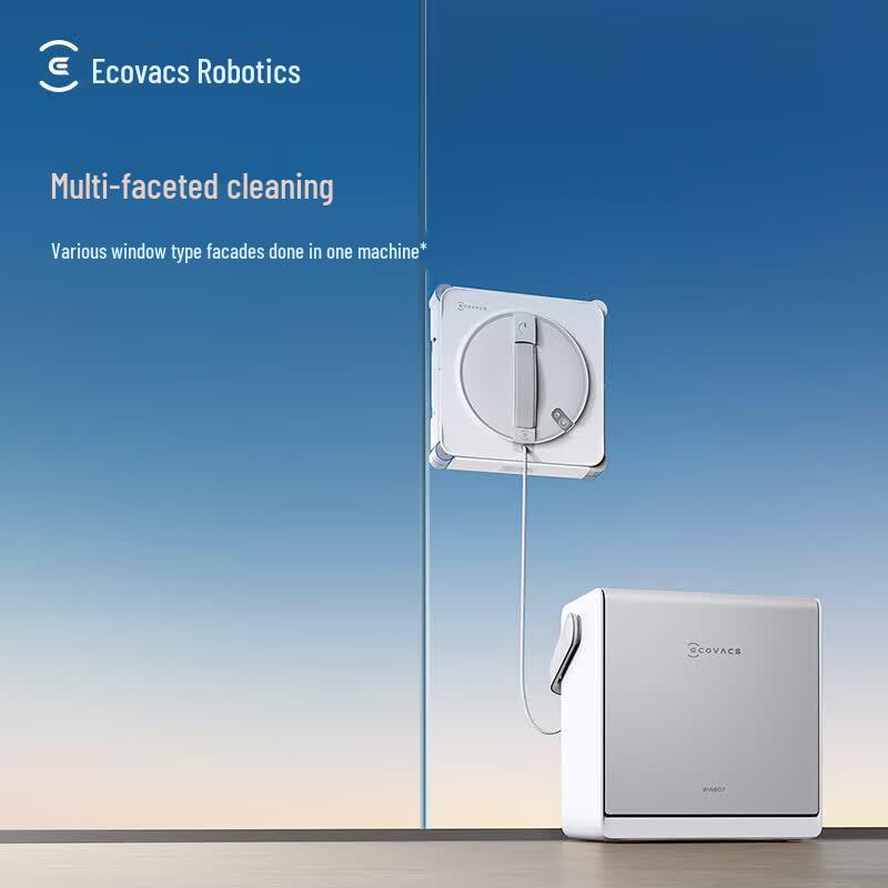 ECOVACS Робот для мытья окон Winbot W2S со станцией «все в одном», штепсель CN (адаптер в комплекте)