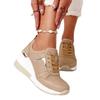 Fashion Women's Shoes 2025 Summer Wedge Platform Casual Shoes Women Lace Up Sports Shoes Woman Plus Size Non Slip Breathable Sneaker