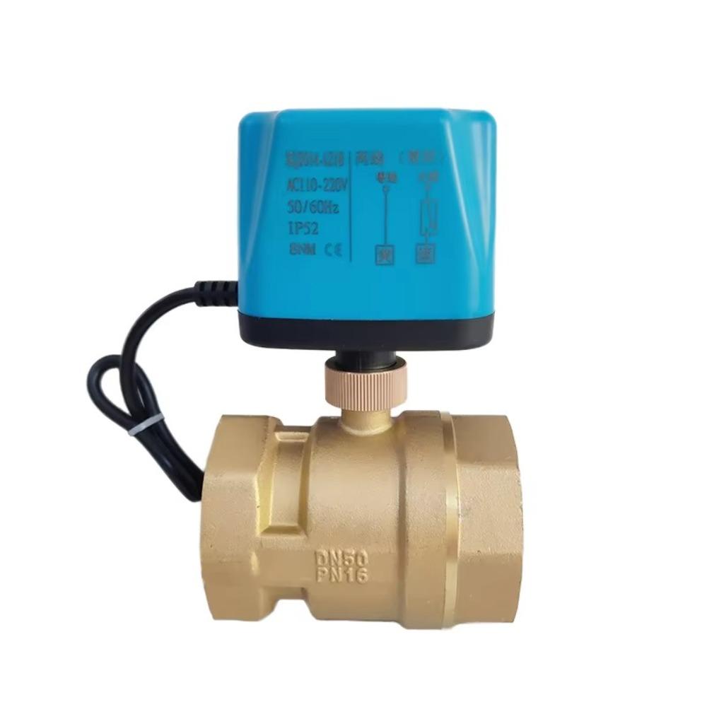 Прочный 2-ходовой электрический шаровой кран нормально закрытый двухпроводной одноконтактный электромагнитный клапан DN50 DC12V-24V AC220V моторизованный шаровой кран