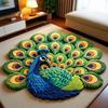 Soft Peacock Carpet Special-shaped Door Gasket Durable Blanket  for Living Room Tea Table Bedside