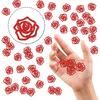 Rose Flower Confetti Red Glitter, Women Mom Birthday Table Confetti, Wedding Anniversary Paper Scatter, Engagement Show Love Party Table Decorations,