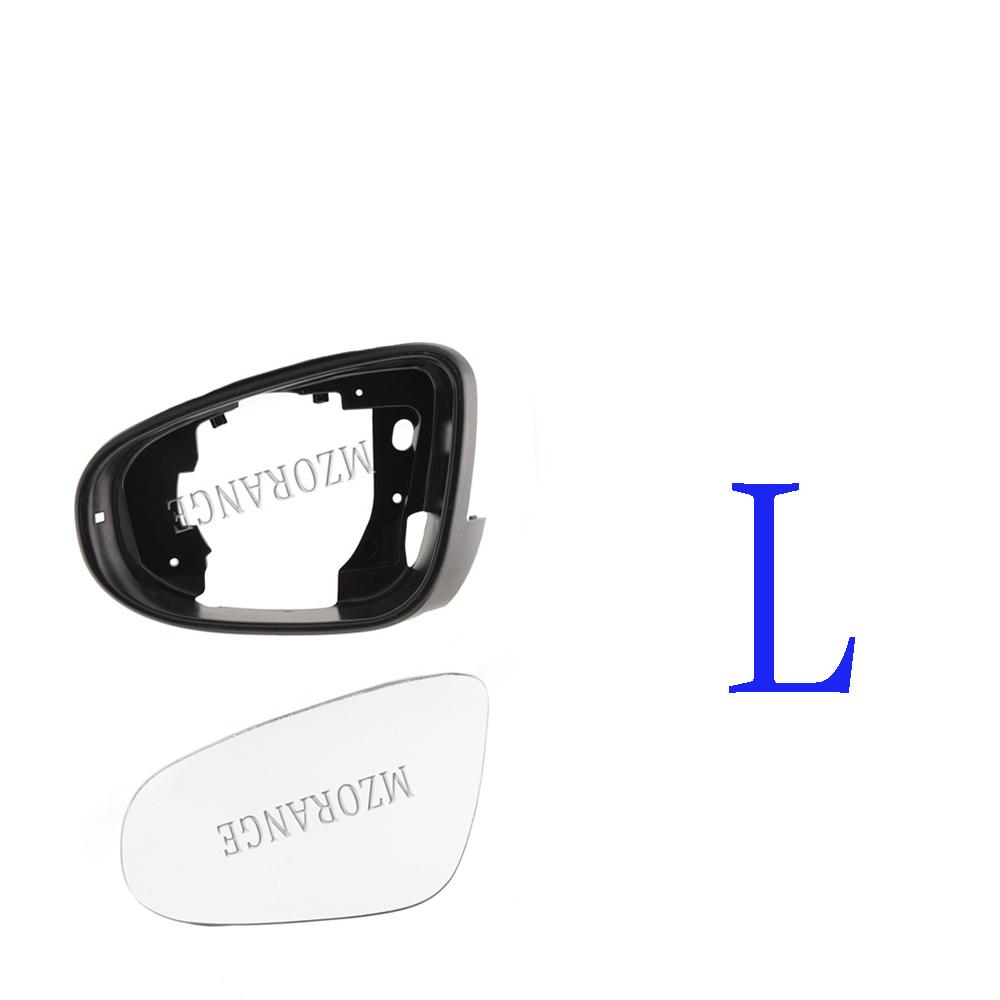 Боковое зеркало с подогревом, стекло зеркала заднего вида, крышка для VW Golf 6 MK6 2009-2013, ярко-черная крышка корпуса зеркала с дверным крылом