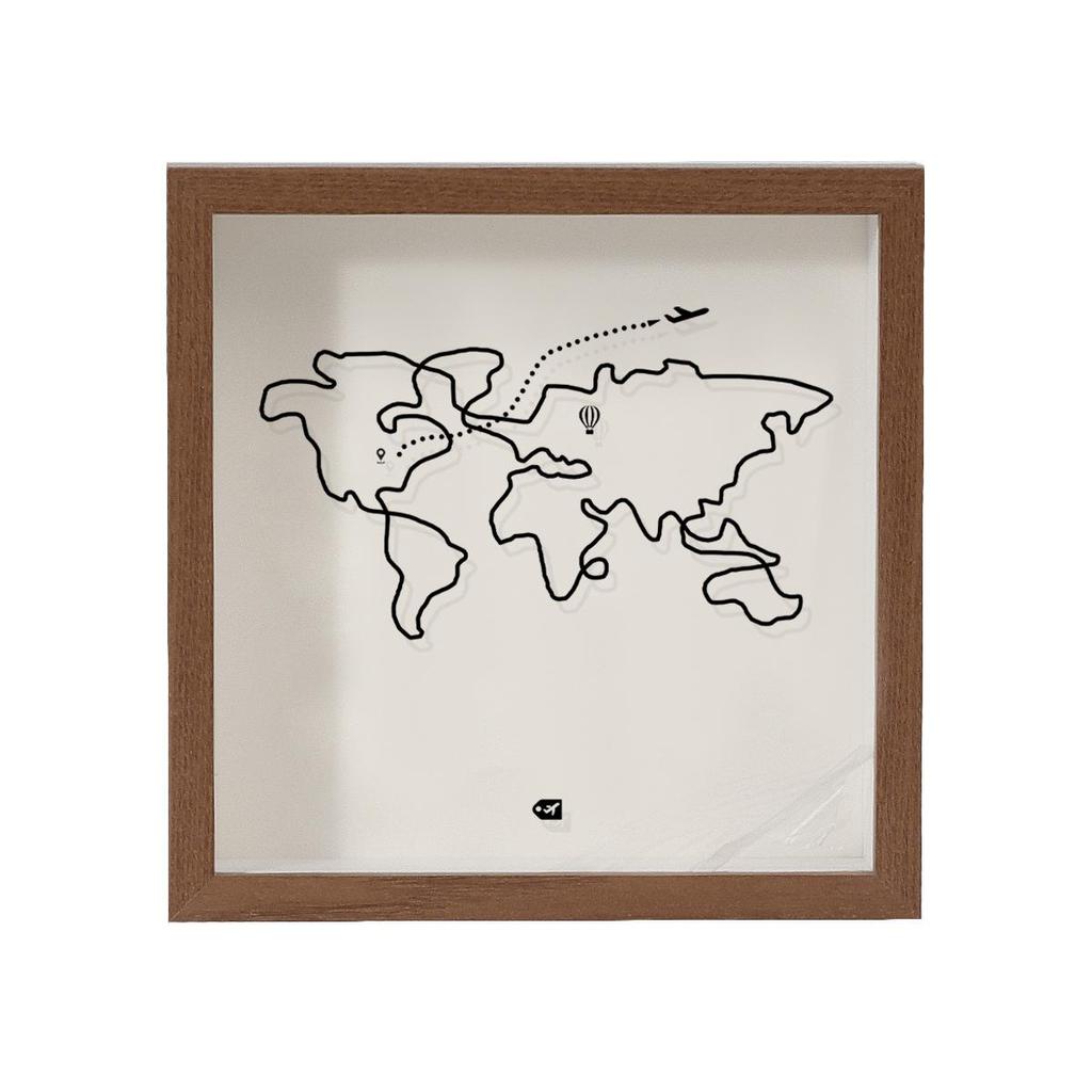 Ticket and Memory Box Frame: Store Tickets, Photos, Maps, or Use As Piggy Bank