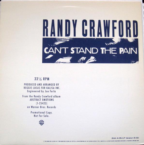 12inch Record RANDY CRAWFORD - Can't Stand The Pain PROA2501 Warner Bros. Re 1986 US Dance & Electronica Used