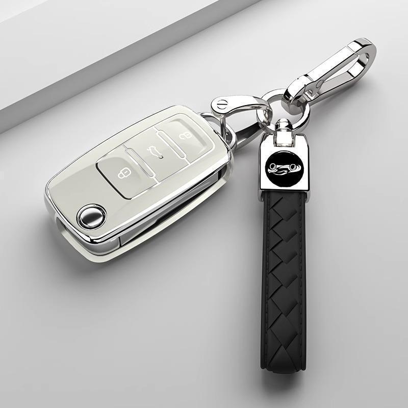 Светло-серый-синий металлик Чехол-кошелек для ключей Volkswagen с металлической пряжкой для Bora, Sagitar, Polo, Lavida, Touran, Passat, Santana.