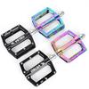 Bicycle Pedal Aluminum Alloy Foot Pedal Bearing Bike Pedal Rainbow Colorful Electroplating Pedals