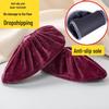 Adult Non-Slip Velvet Shoe Covers - Washable, Thickened, Dustproof Protection for Workshops and Labs