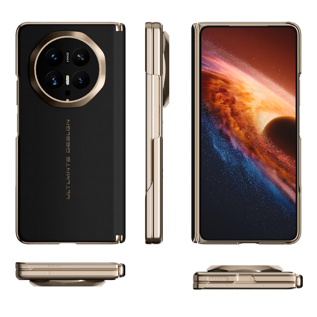 Высококачественный позолоченный боковой кожаный чехол-ракушка для Honor Magic V6, задняя крышка для мобильного телефона Magic V6