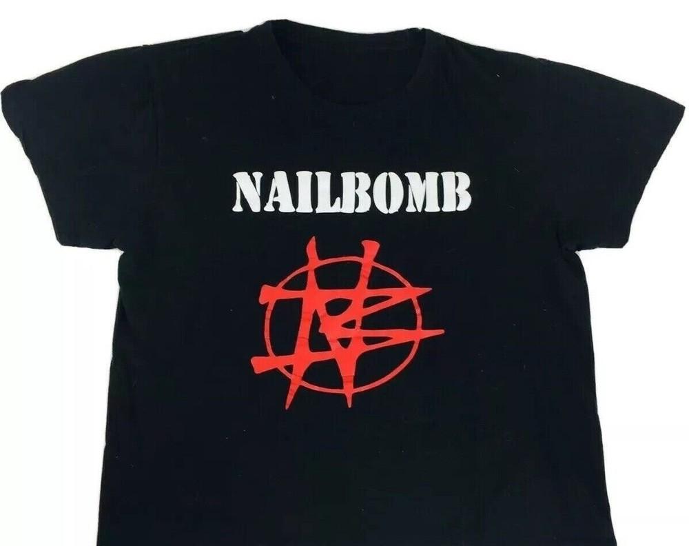 Vtg Nailbomb Music Rock Band Classic Shirt Black S-4XL SN271 FREE SHIPPING