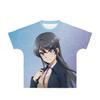 Rascal Does Not Dream of a Dreaming Sister Mai Sakurajima Full Graphic T-Shirt Unisex Small