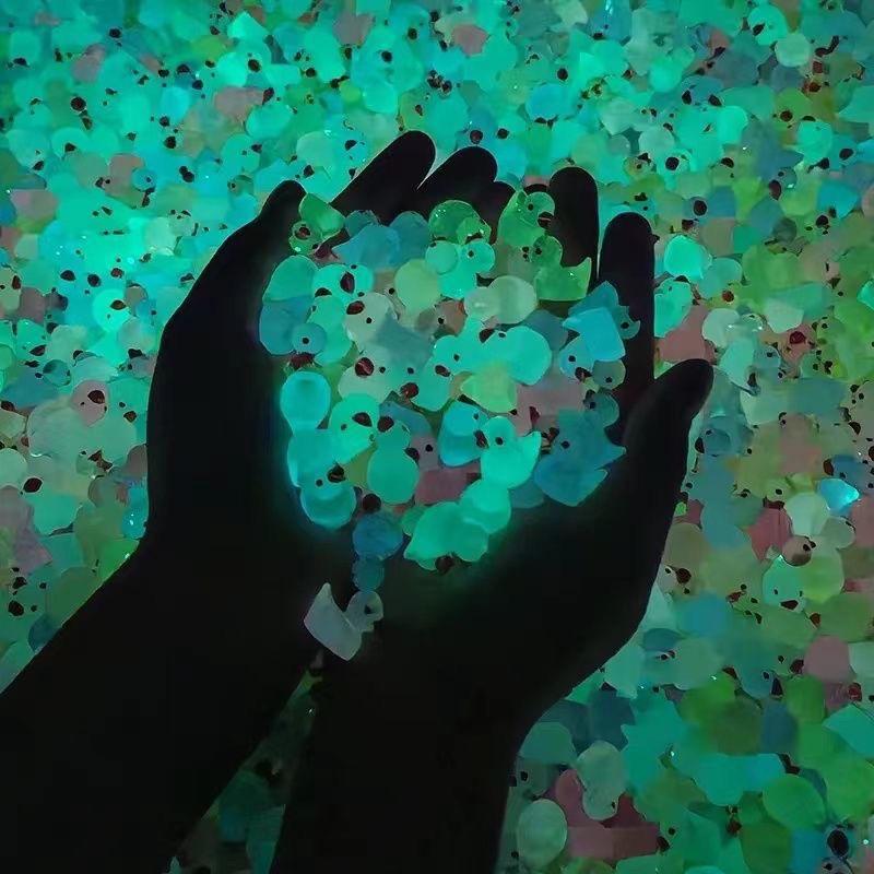 10/30/50PCs Luminous Mini Ducks Tiny Ducklings Figures Glow In Dark Small Ducks for Moss Microlandscape Miniatures Garden Decor