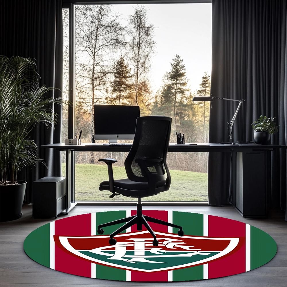 Fluminense FC Printed Round Rug Carpet Chair Rug Area Rug Entryway Doormats,for Office Chair Living Room Bedroom Kitchen Room.