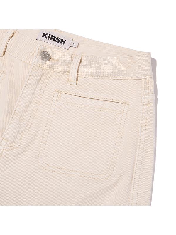 KIRSH Pigment-Dyed Curved Pants [Ivory]