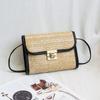 Women's Bag New Fashion Casual Rattan Woven Lock Crossbody Small Square Bag Shoulder Bag