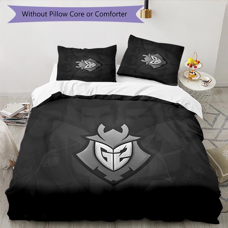 CSGO 3pcs Bedding Set Duvet Cover Closure Includes 1 Duvet Cover & 2 Pillowcases for All Seasons Bedroom Home Dorm Decor