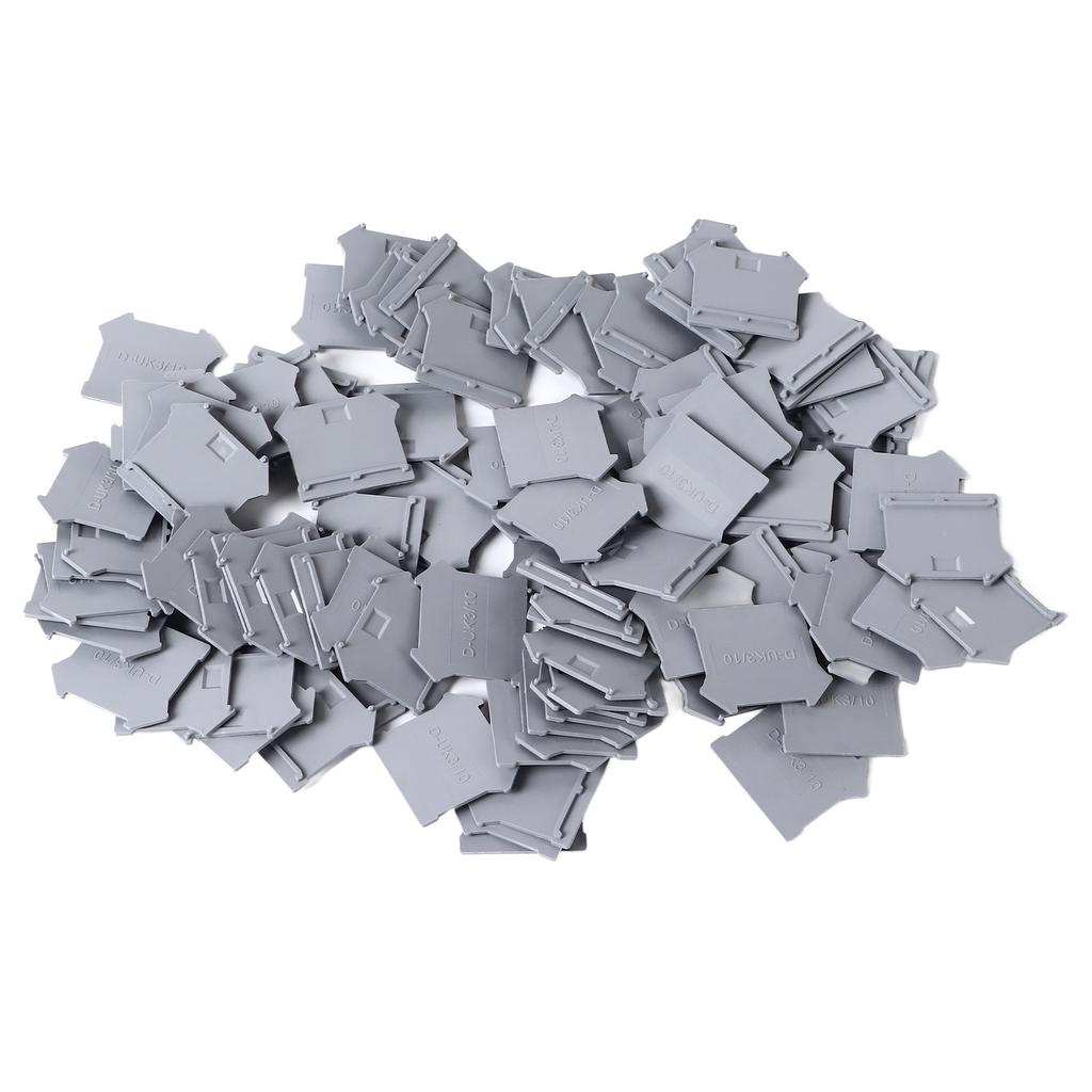 100 шт. Клеммные разделительные пластины PA66 DIN-рейка Клеммный блок Торцевая крышка Разделительная перегородка для UK3N UK5N UK6N