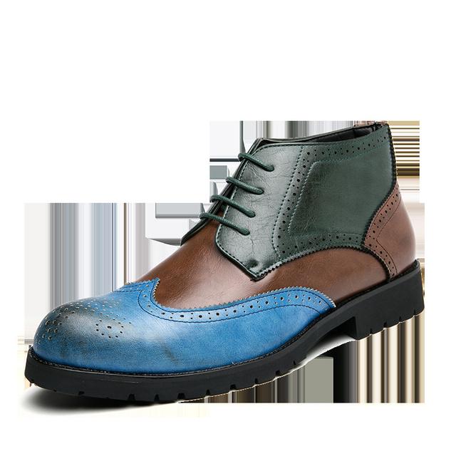 Мужские кожаные ботинки больших размеров, модные ботинки «челси», мужская обувь, высокие ботинки в британском стиле, в стиле ночного клуба