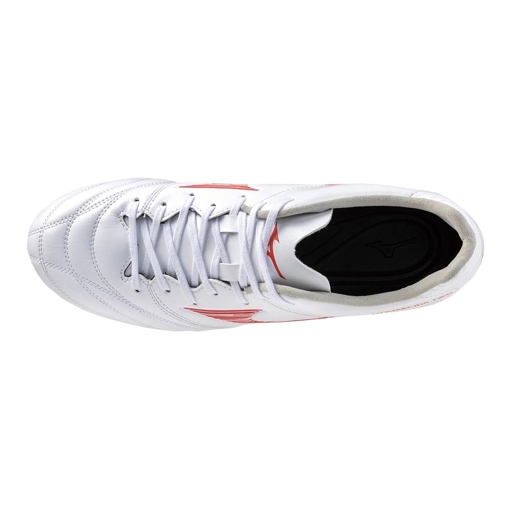 Mizuno Monarcida Neo 3 Fashion Versatile Skin-Friendly Soft Football Shoes Unisex Football Shoes White Red P1GA242460