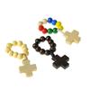 Wooden Rosary Beads 8mm with Crosses Pendant Gift for Prayer & Meditations Beads Religious Accessories