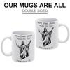 1pc 11oz White Coffee Cup, Double-Sided Printed, Funny Everyday Mug for Hot Drinks At Home or Office, Great Lightweight Gift for Friends and Family