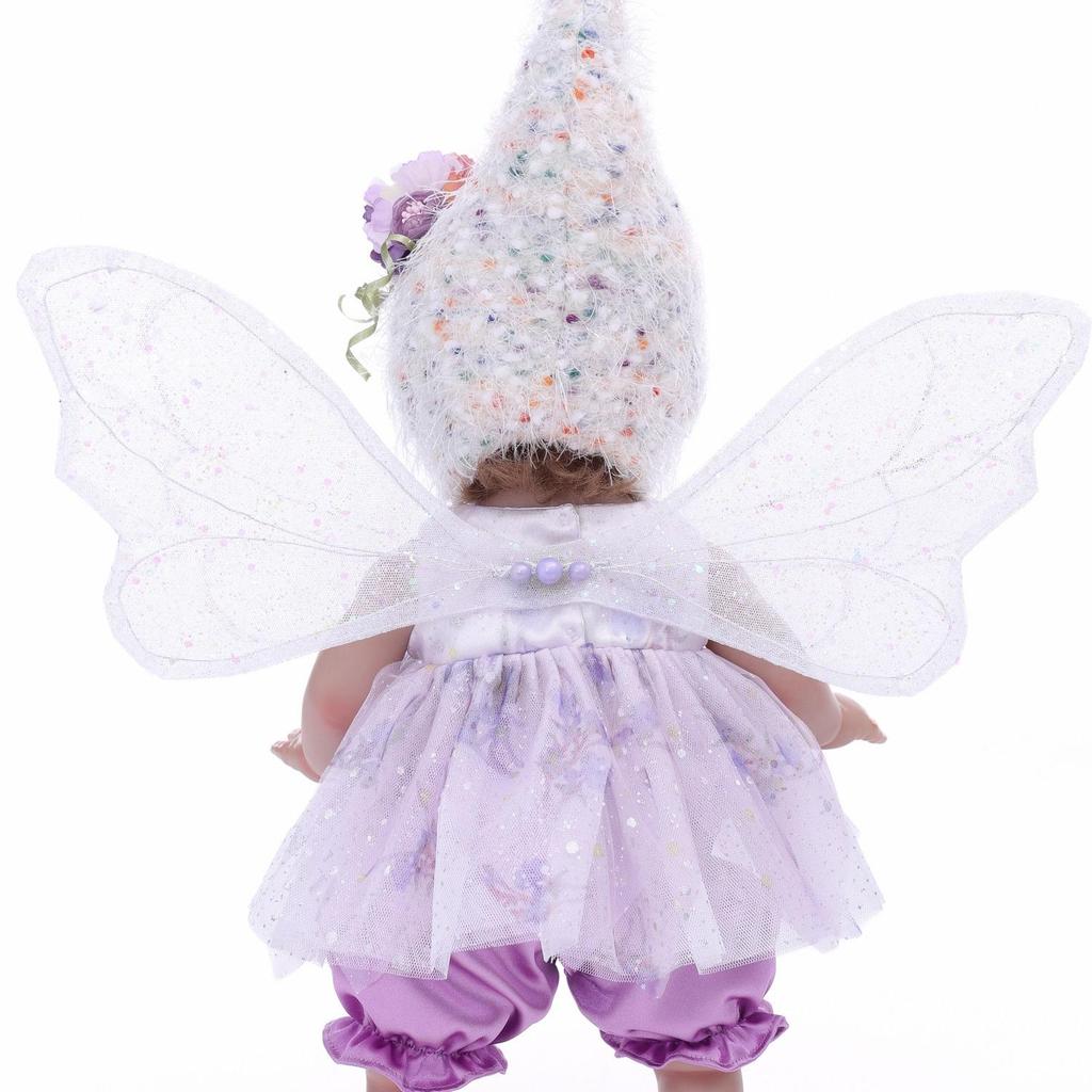 Реалистичные виниловые куклы-реборн из цельного силикона 18 дюймов Косплей Фея Ангел Милые куклы для младенцев с крыльями Модные рождественские подарки Игрушка для украшения