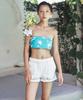 CENTAUR.KR Flower Needlework Hotfix Shorts_Ivory