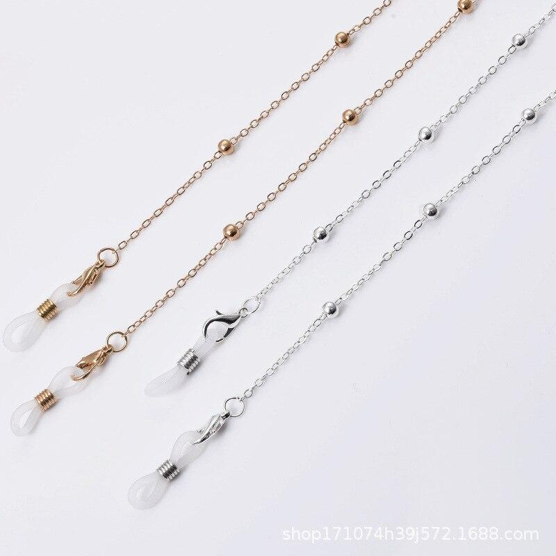 Яркие металлические солнцезащитные очки в стиле ретро, ремешки-цепочки, ремешки золотого цвета, очки для чтения, подвесная веревка, держатель для очков, шнур, ремешок