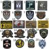 Skull Badges Hook & Loop Embroidery Patches Decorative Patch Armbands Clothes Accessories Removable Insignia