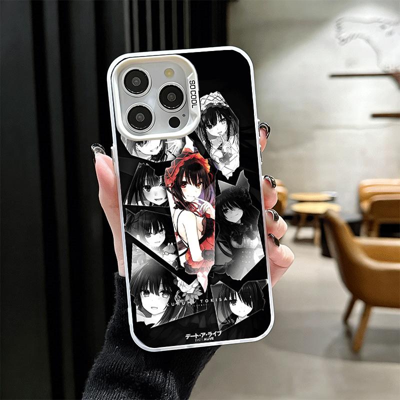 Date A Live Токисаки Куруми Ударопрочный Чехол для Телефона для iPhone 17 Air 16 16E 15 Pro Max 14 Plus 13 Mini 12 Задняя Крышка Противоударный Fu