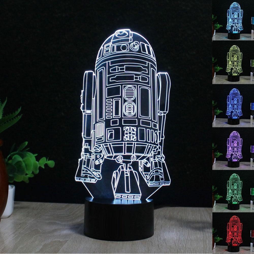 Star Wars Mini 3d Night Lamp For Kids Room And Collectors