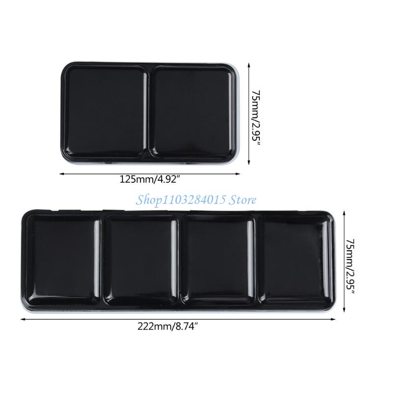 R6FF Empty Watercolor Palette-Trays Travel-Size Portable Paint Boxes Metal Empty Watercolor Tin Palette-Paint Case DIY Crafts