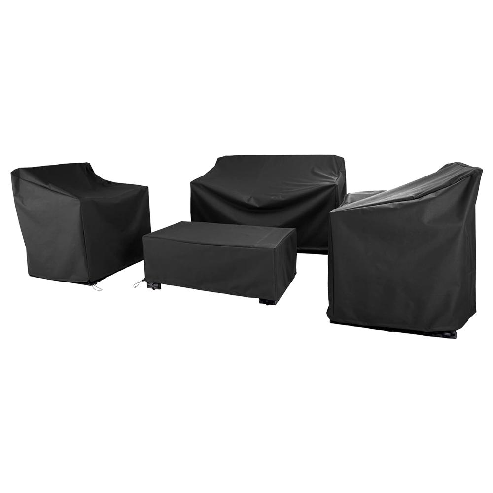 4 шт., набор чехлов для садовой мебели на открытом воздухе, балкона, патио, 210D, прочная водонепроницаемая ткань, патио, уличный ротанг